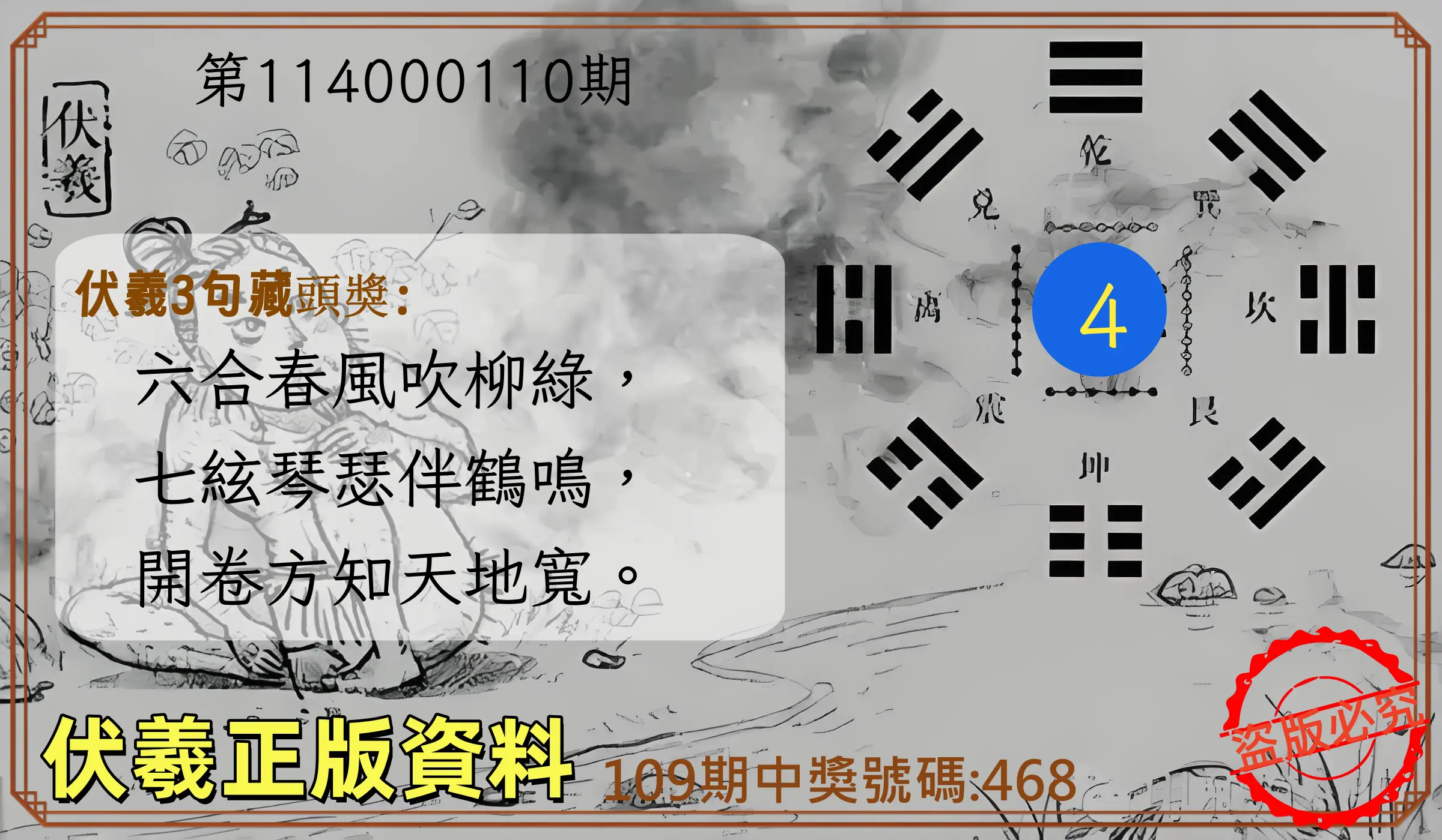 3星彩第114000110期伏羲正版資料