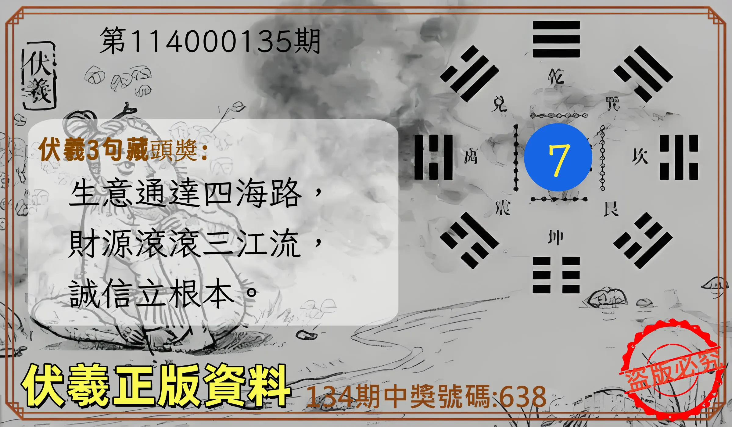 3星彩第114000135期伏羲正版資料