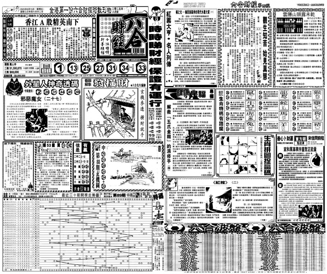 六合彩089期大财经A(黑白)