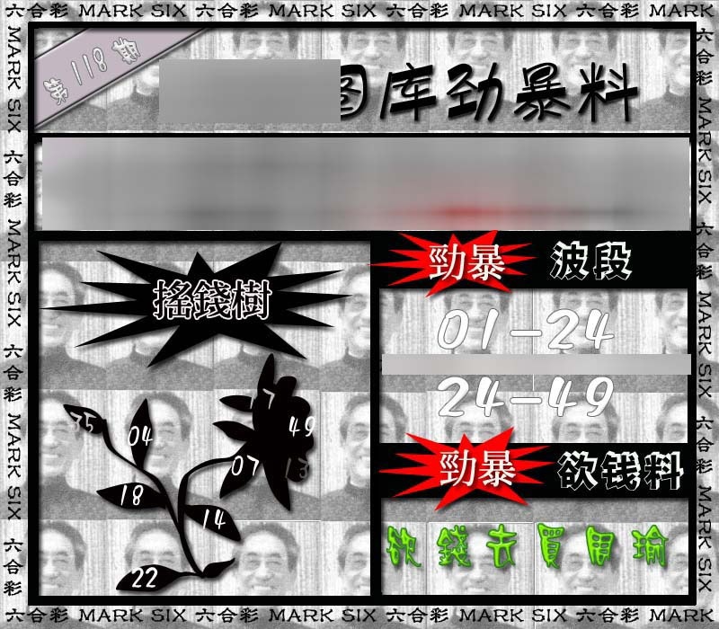 六合彩118期劲暴来料{正版}