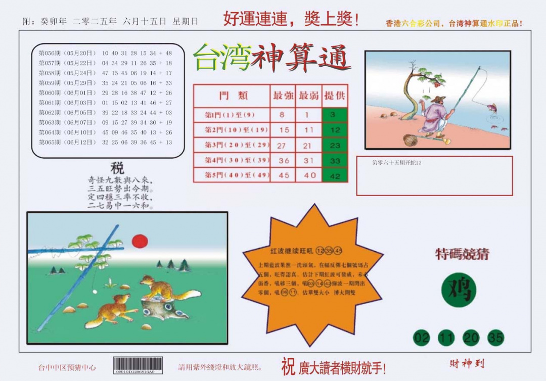 六合彩066期4-台湾神算