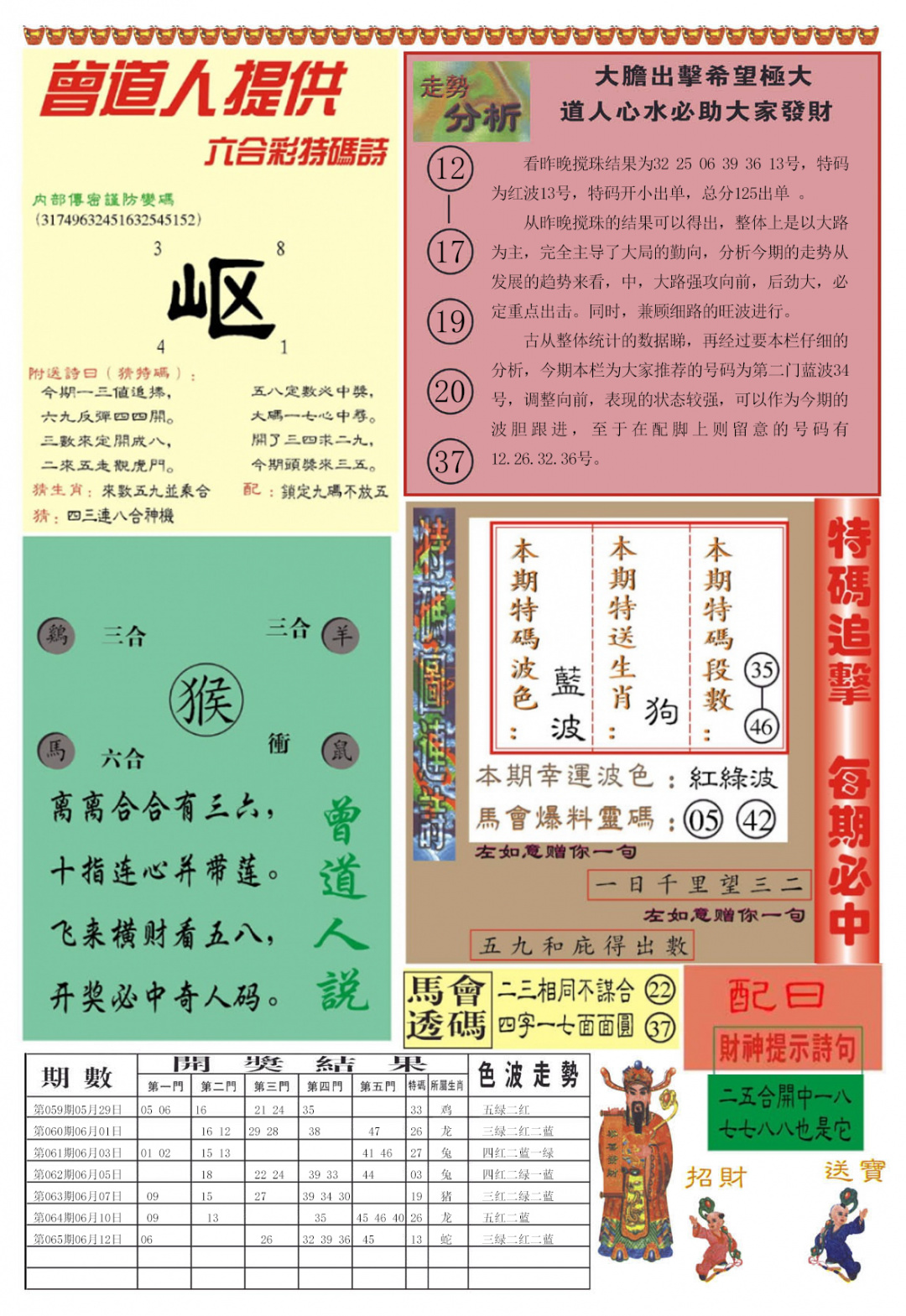 六合彩066期曾道人内幕B加大版