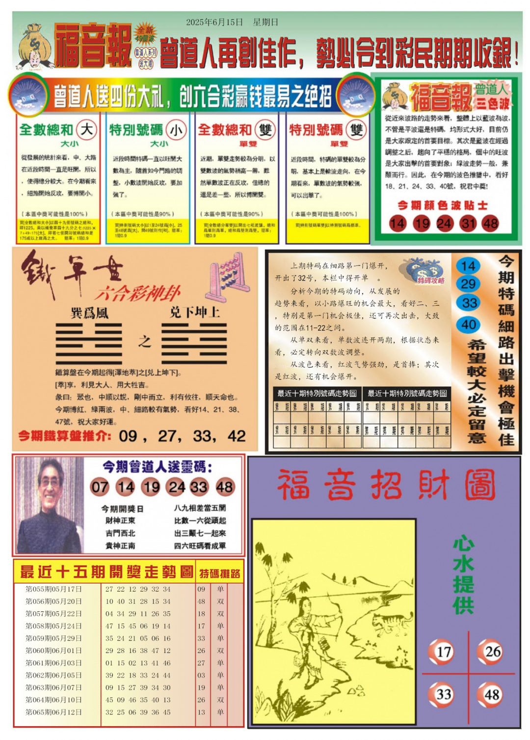 六合彩066期福音报B
