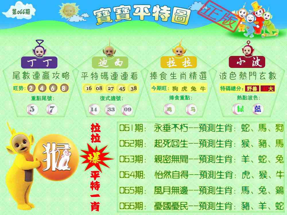 六合彩066期宝宝平特图（热）