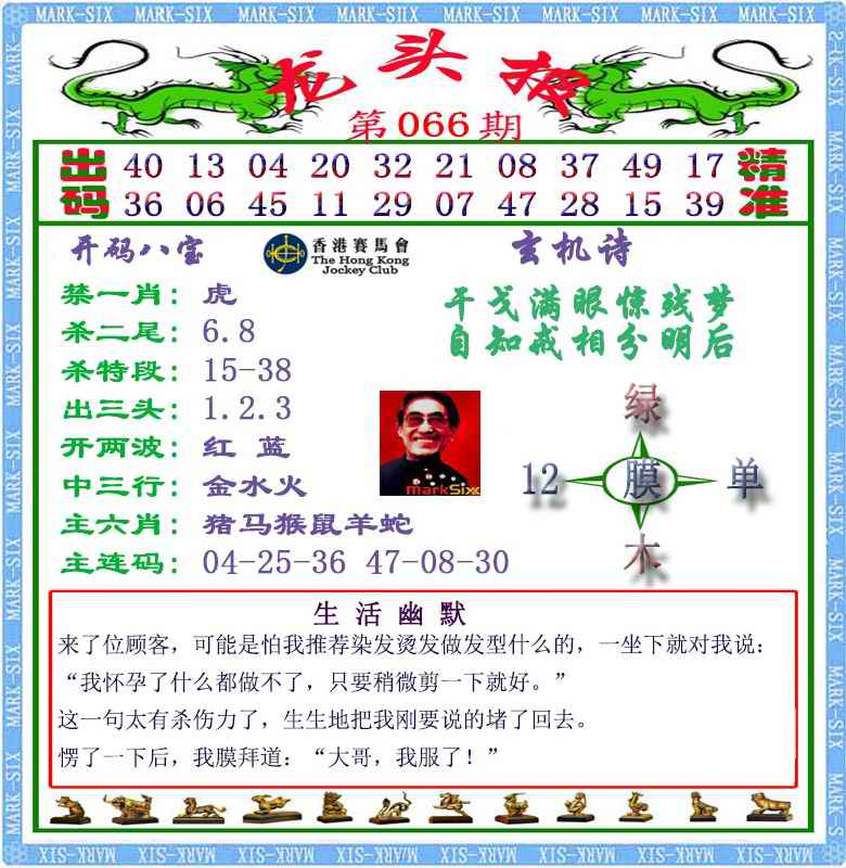 六合彩066期马经龙头报（荐）