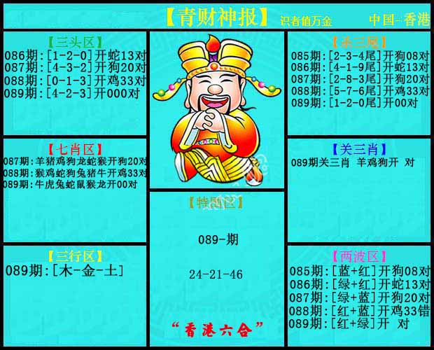 六合彩089期青财神报